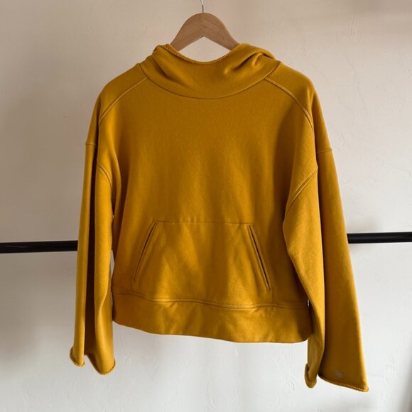 Alo Yoga Yellow Low Key Wide Sleeve Hoodie S - Picture 4 of 9